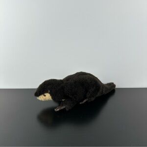 Folkmanis Puppets Mini River Otter Brown Black Finger Puppet 9" Realistic Plush